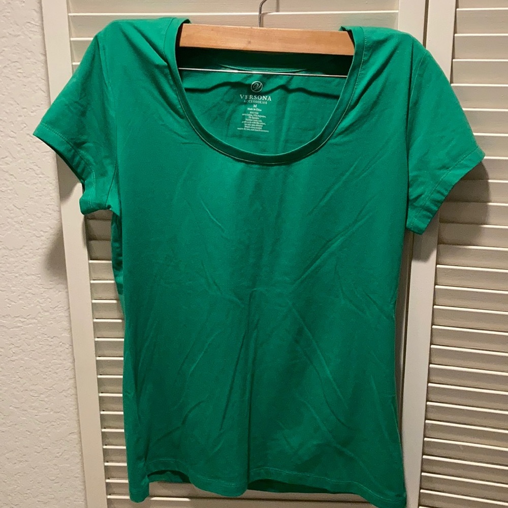 bright green shirt